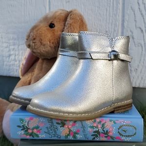 NWT Baby Gap silver booties